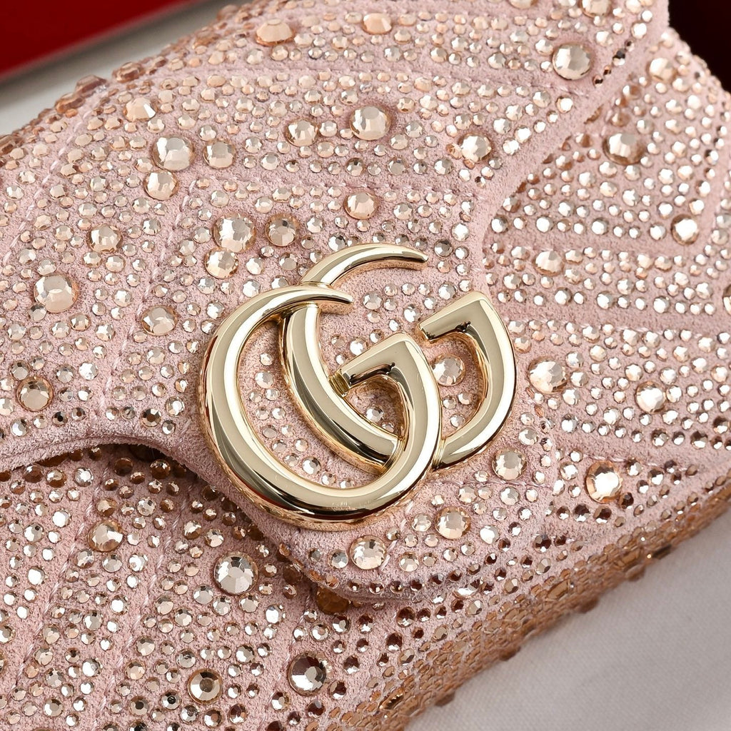 Gucci GG Marmont Crystal Mini Shoulder Bag