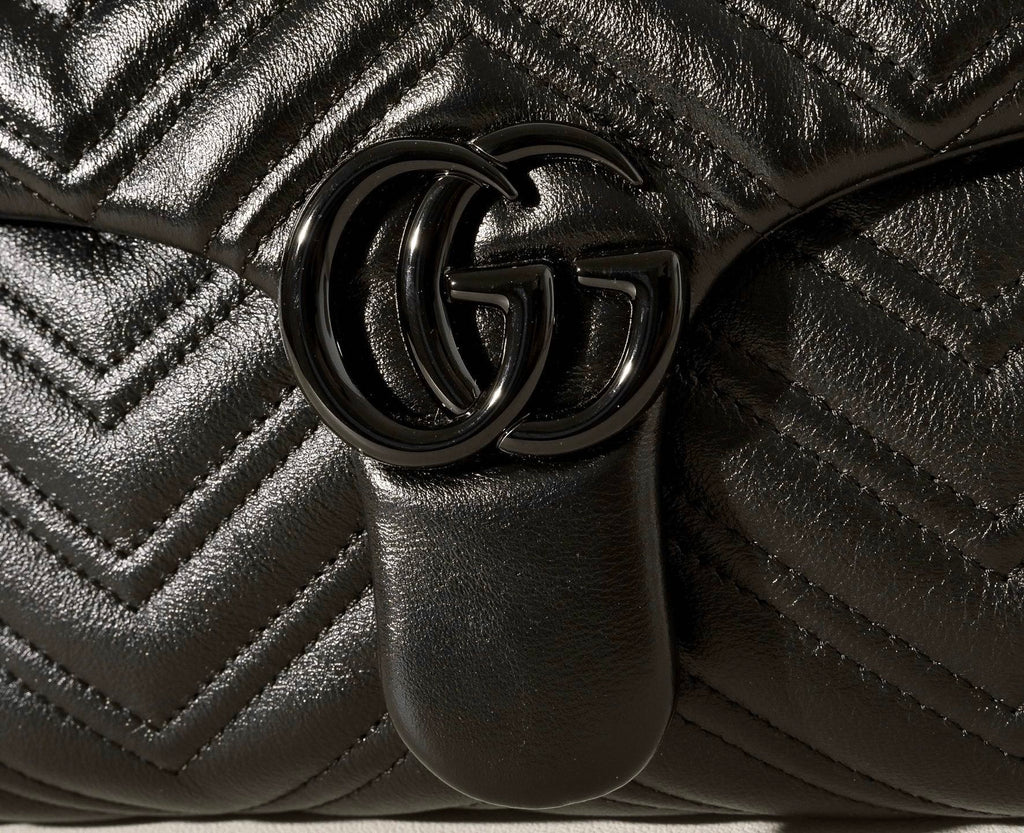 Gucci GG Marmont Pleated Calfskin Shoulder Bag