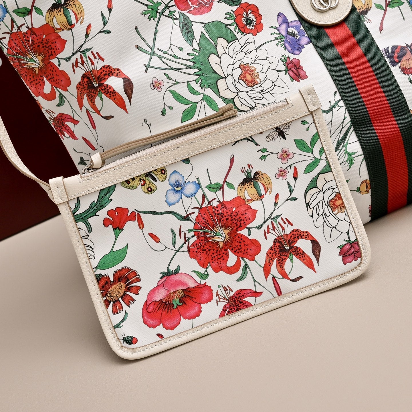 Gucci GG Giglio Floral Tote Bag