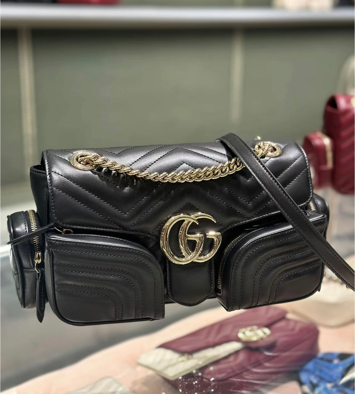 Gucci GG Marmont Pocket Motorcycle Bag – 795228