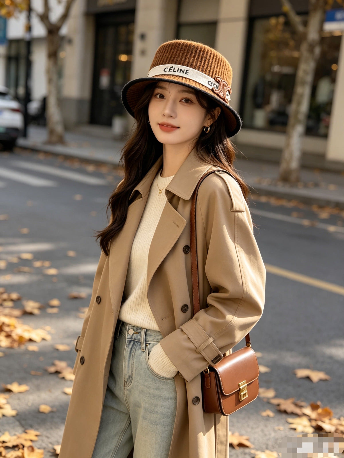 Celine New Wool Flat-Top Hat